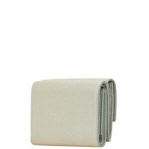 Celine fold Compact Leather Tri Wallet Green